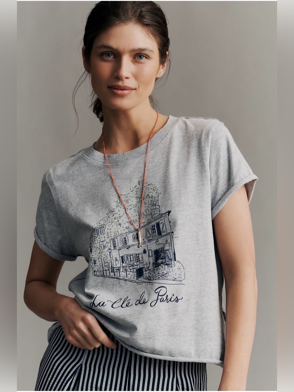 Anthropologie Maeve x Laura Cruse Graphic Boxy Tee